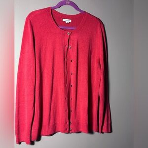 Croft & Barrow Vibrant Red Women's Cardigan